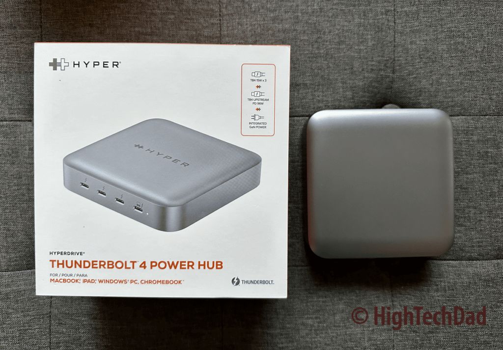 Box and Power Hub - HyperDrive Thunderbolt 4 Power Hub - HighTechDad review