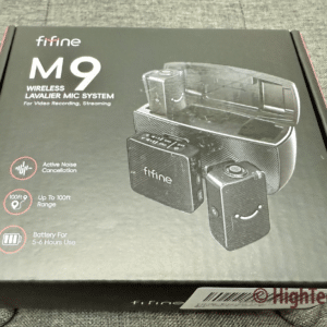 Box of the FiFine M9 Dual Wireless Mic Kit - HighTechDad review