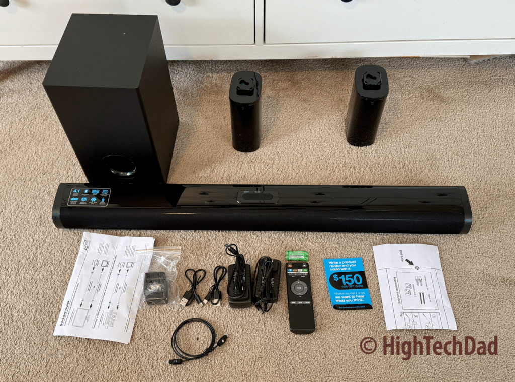 What's in the box - iLive 45" Sound Bar - HighTechDad review